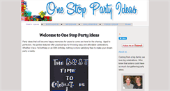 Desktop Screenshot of one-stop-party-ideas.com