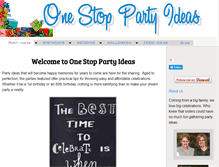 Tablet Screenshot of one-stop-party-ideas.com